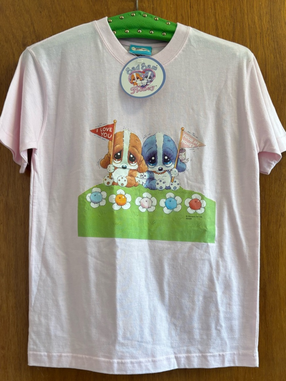 Sad Sam & Honey Vintage 1980’s Pink Puppy Graphic Tee-shirt NWT
